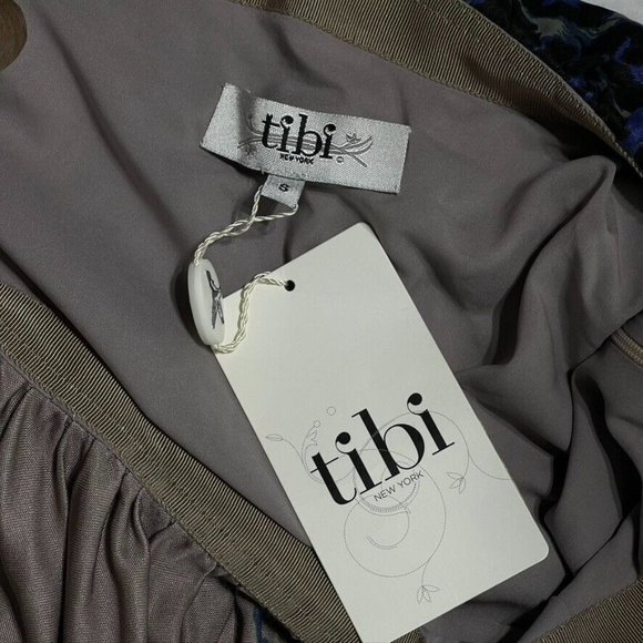 tibi Skirt Bubble Bottom Faux Wrap Multi Color Floral Mini Women's Size S NEW - Picture 11 of 15